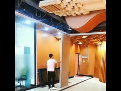 OEM Aluminium Frame Verplaatsbare scheidingswanden Akoestische schuifbare vouwdeil