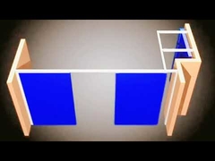 Gallery Hanging Mobile Partition Wall Display Board Modulaire scheidingsmuren