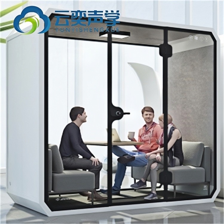 Bekijk grotere afbeelding Voeg toe aan vergelijken Deel Verplaatsbaar Draagbaar Vergadering Soundproof Booth Akoestisch Privé kantoor Vergadering Pod Pho